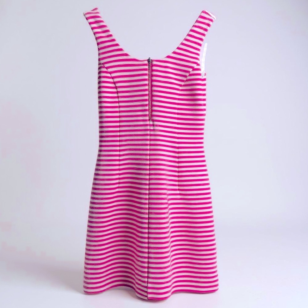 Lilly Pulitzer Nicolette Dress in Hotty Pink Ottoman Stripes XS Preppy Sirens - Picture 2 of 14